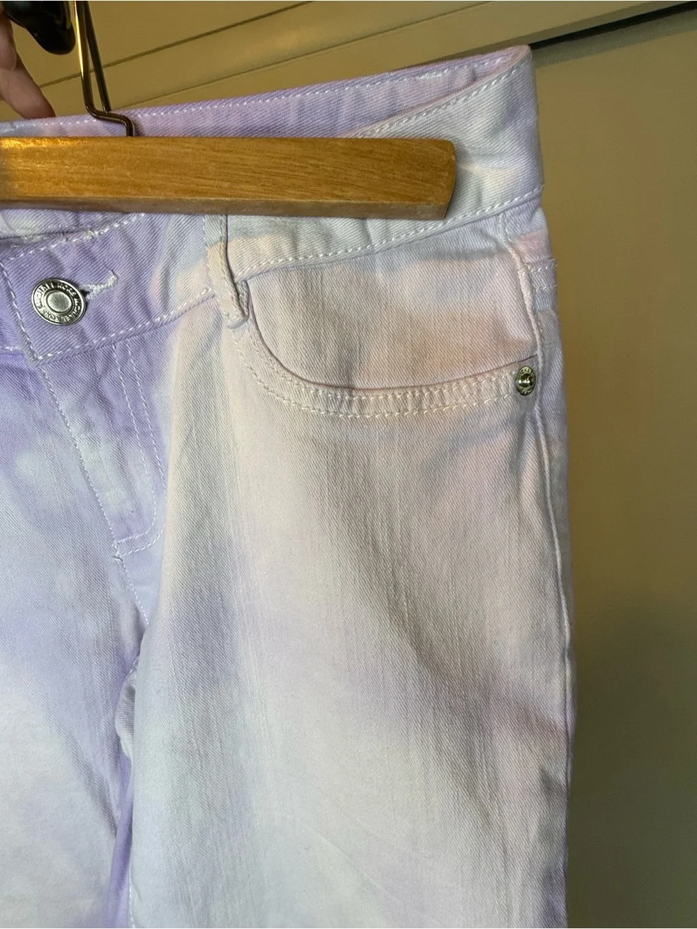 Michael Kors Lavender Handmade Tie-Dye Jeans